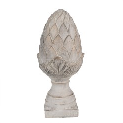 Clayre & Eef Decorative Figurine Pinecone Ø 17x39 cm Grey Stone