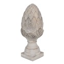 Clayre & Eef Decoratie Beeld Dennenappel Ø 17x39 cm Grijs Steen