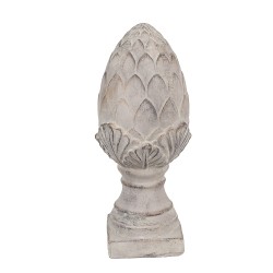 Clayre & Eef Figurine décorative Pomme de pin Ø 14x33 cm Gris Pierre