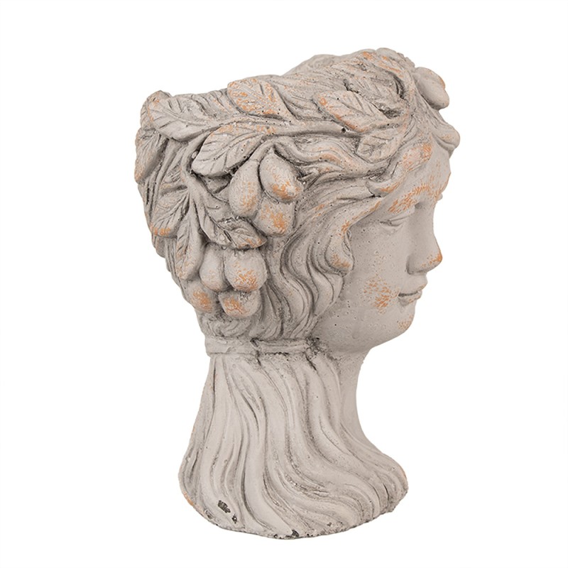 Clayre & Eef Planter Woman 22x20x30 cm Grey Stone