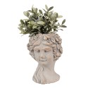 Clayre & Eef Planter Woman 22x20x30 cm Grey Stone