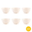 Clayre & Eef Soepkom  set van 6 stuks  400 ml Beige Keramiek Rond Serveerkom