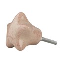 Clayre & Eef Deurknop  set van 6 stuks  4 cm Roze Keramiek Meubelknop