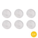 Clayre & Eef Dinerbord  set van 6 stuks  Ø 25 cm Glas Rond Eetbord