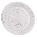 Clayre & Eef Dinerbord  set van 6 stuks  Ø 25 cm Glas Rond Eetbord