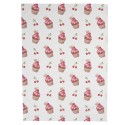 Clayre & Eef Theedoek  set van 6 stuks  50x70 cm Rood Wit Katoen Cupcakes Vaatdoek