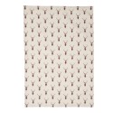 Clayre & Eef Theedoek  set van 6 stuks  50x70 cm Beige Rood Katoen Rechthoek Hert Vaatdoek