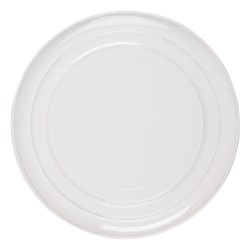 Clayre & Eef Dinerbord  set van 6 stuks  Ø 28 cm Wit Keramiek Rond Eetbord