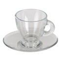 Clayre & Eef Kop en schotel set van 6 stuks schotel  85 ml Glas Servies