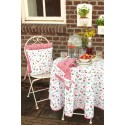 Clayre & Eef Gastendoekje  set van 6 stuks  40x66 cm Wit Rood Katoen Aardbeien Toilet handdoek