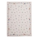 Clayre & Eef Theedoek  set van 6 stuks  50x70 cm Beige Blauw Katoen Kip en Haan Keukenhanddoek