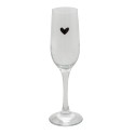 Clayre & Eef Champagneglas  set van 6 stuks  200 ml Glas Hart Wijnglas