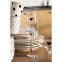 Clayre & Eef Champagneglas  set van 6 stuks  200 ml Glas Hart Wijnglas