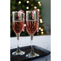 Clayre & Eef Champagneglas  set van 6 stuks  200 ml Glas Hart Wijnglas