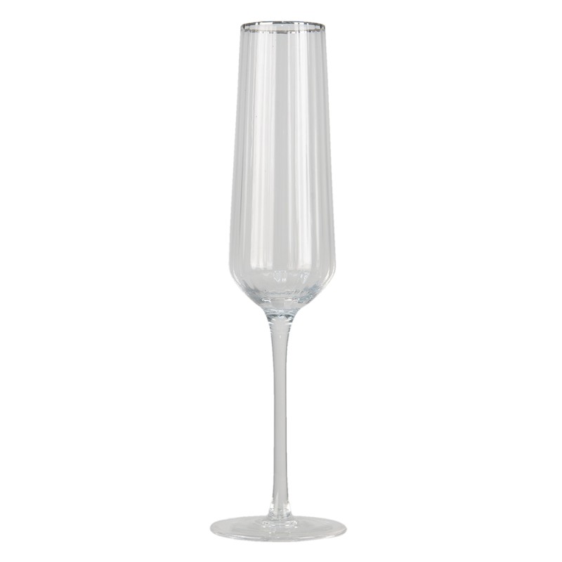 Clayre & Eef Champagneglas  set van 6 stuks  250 ml Glas Wijnglas