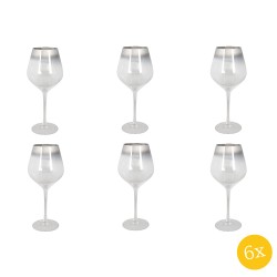 Clayre & Eef Wijnglas  set van 6 stuks  700 ml Glas Wijnkelk