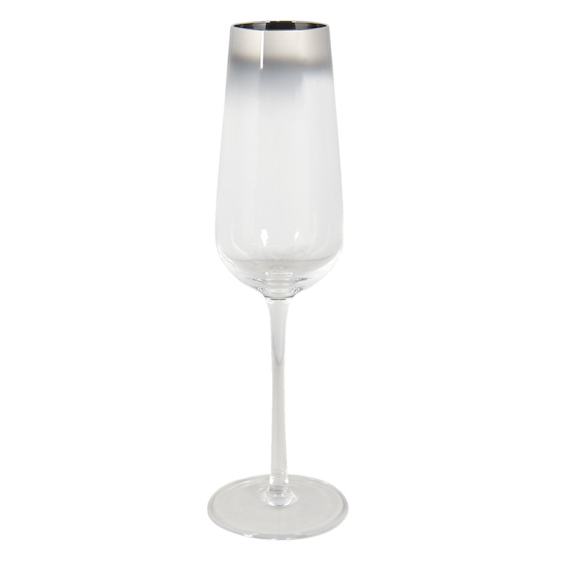 Clayre & Eef Champagneglas  set van 6 stuks  320 ml Glas Wijnglas