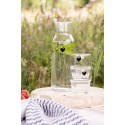 Clayre & Eef Waterglas  set van 6 stuks  100 ml Glas Hart Love Drinkbeker