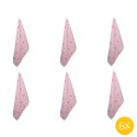 Clayre & Eef Theedoek  set van 6 stuks  50x70 cm Roze Paars Katoen Rechthoek Rozen Vaatdoek