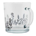 Clayre & Eef Theeglas  set van 6 stuks  200 ml Glas Bloemen Theemok