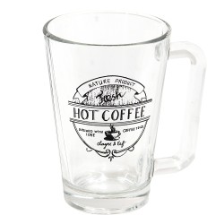 Clayre & Eef Mok  set van 6 stuks  250 ml Glas Hot Coffee Koffiemok