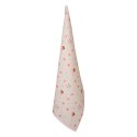 Clayre & Eef Theedoek  set van 6 stuks  50x70 cm Beige Roze Katoen Hobbelpaard Keukenhanddoek