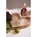 Clayre & Eef Waterglas  set van 6 stuks  280 ml Glas Harten A lovely drink Longdrinkglas