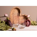 Clayre & Eef Waterglas  set van 6 stuks  280 ml Glas Harten A lovely drink Longdrinkglas