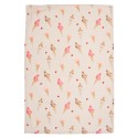 Clayre & Eef Theedoek  set van 6 stuks  50x70 cm Beige Roze Katoen Rechthoek Ijsjes Keukenhanddoek