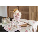 Clayre & Eef Theedoek  set van 6 stuks  50x70 cm Beige Roze Katoen Rechthoek Ijsjes Keukenhanddoek