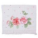 Clayre & Eef Gastendoekje  set van 6 stuks  40x66 cm Wit Roze Katoen Rechthoek Bloemen Toilet handdoek