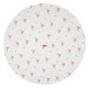 Clayre & Eef Theedoek  set van 6 stuks  Ø 80 cm Beige Bruin Katoen Rond Keukenhanddoek