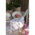 Clayre & Eef Theedoek  set van 6 stuks  50x70 cm Beige Roze Katoen Vlinders Keukenhanddoek