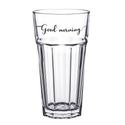 Clayre & Eef Waterglas  set van 6 stuks  320 ml Glas Good morning Drinkbeker