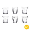 Clayre & Eef Waterglas  set van 6 stuks  250 ml Glas Good morning Drinkbeker