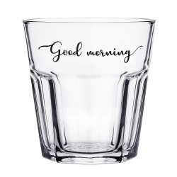 Clayre & Eef Waterglas  set van 6 stuks  250 ml Glas Good morning Drinkbeker