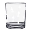 Clayre & Eef Waterglas  set van 6 stuks  230 ml Glas Kerstbomen Drinkbeker