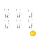 Clayre & Eef Theeglas  set van 6 stuks  250 ml Glas Hart Me time Theemok