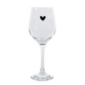 Clayre & Eef Wijnglas Hart set van 6 stuks Hart 300 ml Transparant Glas Wijnkelk