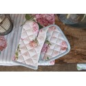 Clayre & Eef Theedoek  set van 6 stuks  50x70 cm Blauw Roze Katoen Hortensia