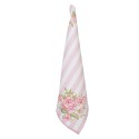 Clayre & Eef Theedoek  set van 6 stuks  50x70 cm Roze Katoen Rozen