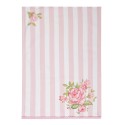 Clayre & Eef Theedoek  set van 6 stuks  50x70 cm Roze Katoen Rozen