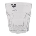 Clayre & Eef Waterglas  set van 6 stuks  180 ml Glas Hart Love Drinkbeker