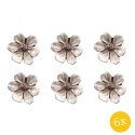 Clayre & Eef Deurknop Bloem set van 6 stuks Bloem Ø 4x3 cm Wit IJzer