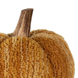 Clayre & Eef Decorazione Zucca 13 cm Giallo Arancione Tessuto