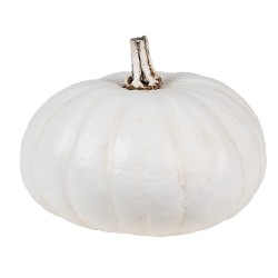 Clayre & Eef Decorazione Zucca Ø 17x13 cm Bianco Plastica