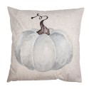 Clayre & Eef Housse de coussin 45x45 cm Beige Gris Polyester Citrouille