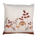 Clayre & Eef Kussenhoes 45x45 cm Beige Polyester Paddenstoelen