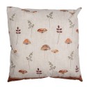 Clayre & Eef Cushion Cover 45x45 cm Beige Polyester Mushrooms