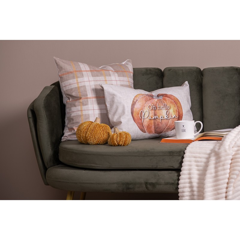 Clayre & Eef Cushion Cover 45x45 cm Beige Polyester Pumpkin